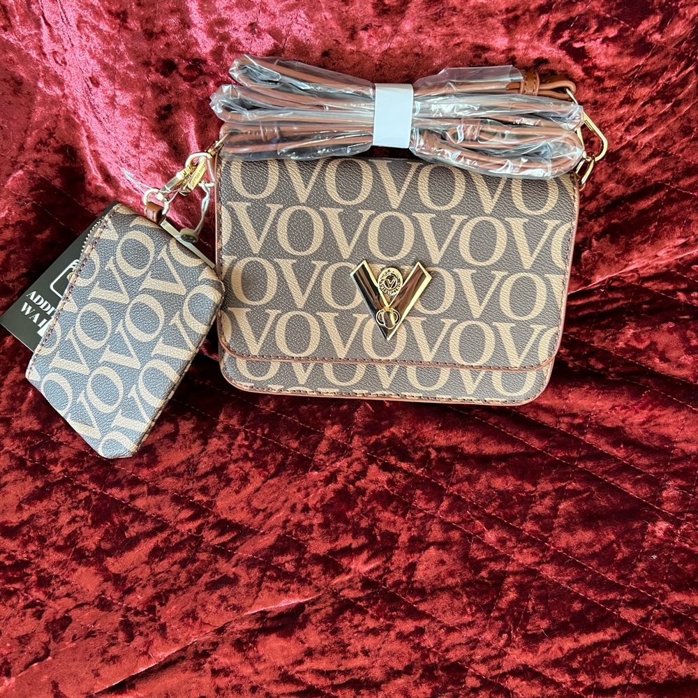 Brown Valentino Orlandi Patterned Women's Bag Set